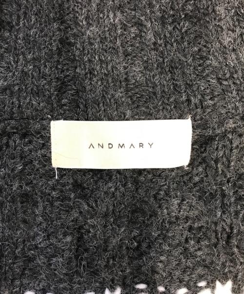 ANDMARY（アンドマリー）ANDMARY (アンドマリー) Mary knit cowichan ブラック サイズ:Fの古着・服飾アイテム