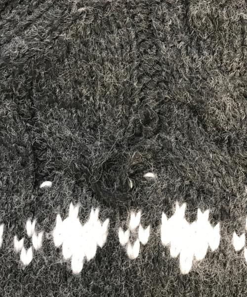 ANDMARY（アンドマリー）ANDMARY (アンドマリー) Mary knit cowichan ブラック サイズ:Fの古着・服飾アイテム