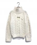 ANDMARYアンドマリー）の古着「Mary heart knit tops」｜ホワイト