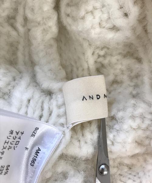 ANDMARY（アンドマリー）ANDMARY (アンドマリー) Mary heart knit tops ホワイト サイズ:Fの古着・服飾アイテム