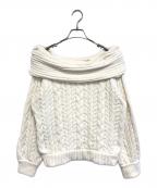 ANDMARYアンドマリー）の古着「Kiki cable loose knit.」｜ホワイト