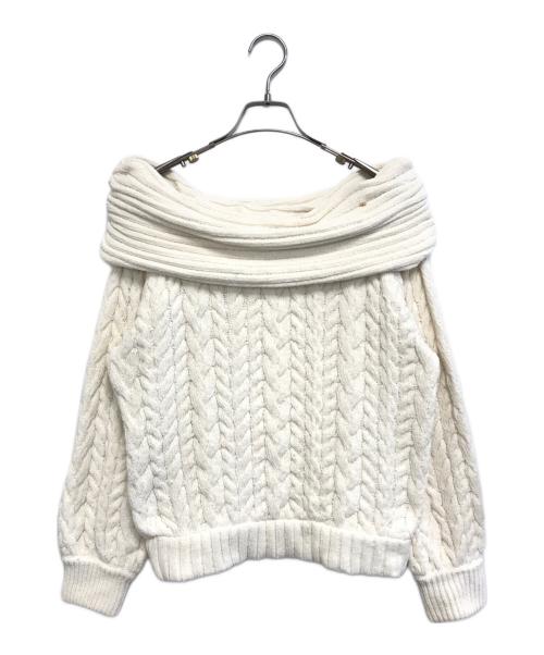 ANDMARY（アンドマリー）ANDMARY (アンドマリー) Kiki cable loose knit. ホワイト サイズ:Freeの古着・服飾アイテム