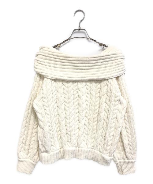 ANDMARY（アンドマリー）ANDMARY (アンドマリー) Kiki cable loose knit. ホワイト サイズ:Freeの古着・服飾アイテム
