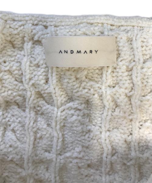 ANDMARY（アンドマリー）ANDMARY (アンドマリー) Kiki cable loose knit. ホワイト サイズ:Freeの古着・服飾アイテム
