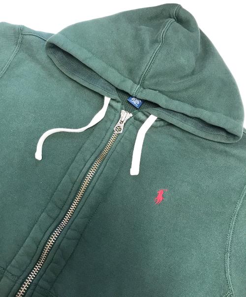 POLO RALPH LAUREN（ポロ・ラルフローレン）POLO RALPH LAUREN (ポロ・ラルフローレン) 裏サーマルジップパーカー グリーン サイズ:XLの古着・服飾アイテム