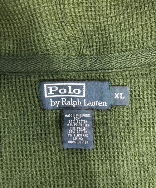 POLO RALPH LAUREN（ポロ・ラルフローレン）POLO RALPH LAUREN (ポロ・ラルフローレン) 裏サーマルジップパーカー グリーン サイズ:XLの古着・服飾アイテム