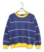 POLO RALPH LAURENポロ・ラルフローレン）の古着「ロゴボーダースウェット」｜ブルー
