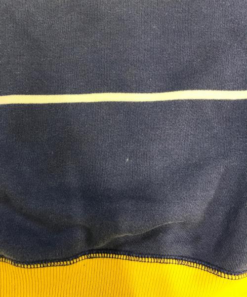 POLO RALPH LAUREN（ポロ・ラルフローレン）POLO RALPH LAUREN (ポロ・ラルフローレン) ロゴボーダースウェット ブルー サイズ:Mの古着・服飾アイテム