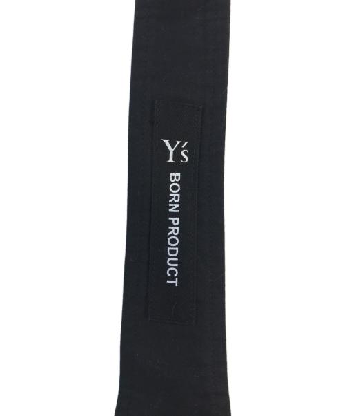 Y's（ワイズ）Y's (ワイズ) COTTON TWILL ASYMMETERIC SHOULDER STRAP DRESS ブラック サイズ:2の古着・服飾アイテム