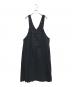 Y's（ワイズ）の古着「COTTON TWILL ASYMMETERIC SHOULDER STRAP DRESS」｜ブラック