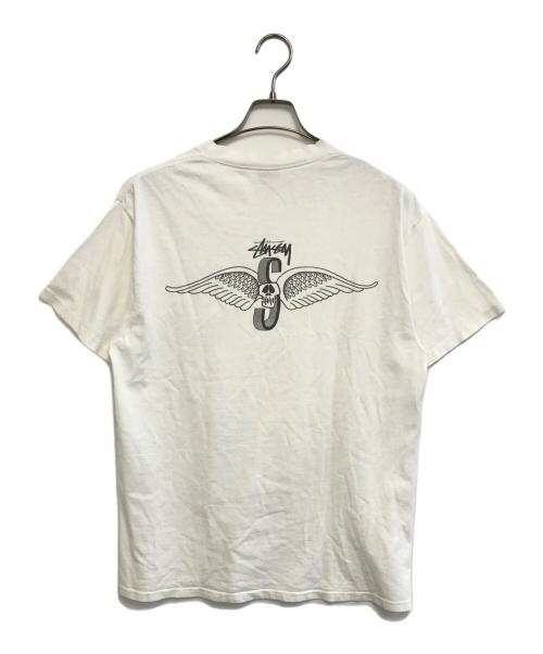 stussy（ステューシー）stussy (ステューシー) プリントTシャツ ホワイト サイズ:Lの古着・服飾アイテム