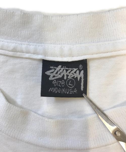 stussy（ステューシー）stussy (ステューシー) プリントTシャツ ホワイト サイズ:Lの古着・服飾アイテム