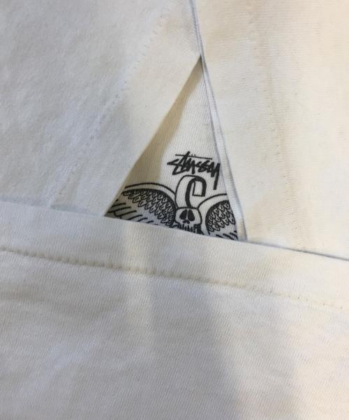 stussy（ステューシー）stussy (ステューシー) プリントTシャツ ホワイト サイズ:Lの古着・服飾アイテム