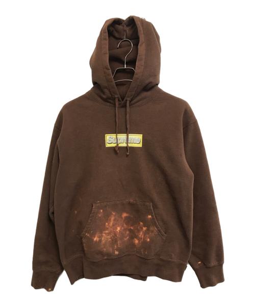 SUPREME（シュプリーム）Supreme (シュプリーム) Bling Box Logo Hooded Sweatshirt ブラウン サイズ:Sの古着・服飾アイテム