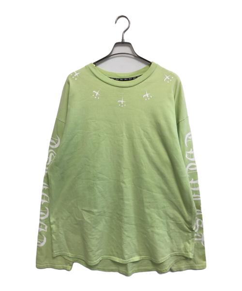 CVTVLIST（カタリスト）CVTVLIST (カタリスト) 袖プリントカットソー 黄緑 サイズ:SIZE2の古着・服飾アイテム