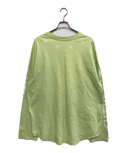 CVTVLIST（カタリスト）CVTVLIST (カタリスト) 袖プリントカットソー 黄緑 サイズ:SIZE2の古着・服飾アイテム