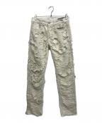 1017 ALYX 9SMテンセブンティーン アリクス ナインエスエム）の古着「DESTROYED DENIM PANTS」｜アイボリー