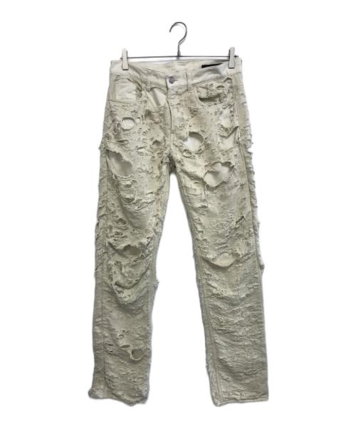 1017 ALYX 9SM（テンセブンティーン アリクス ナインエスエム）1017 ALYX 9SM (テンセブンティーン アリクス ナインエスエム) DESTROYED DENIM PANTS アイボリー サイズ:30の古着・服飾アイテム