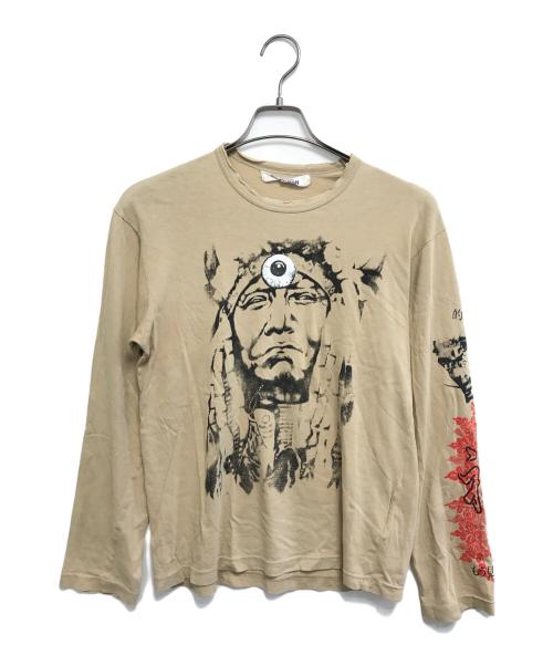 COMME des GARCONS JUNYA WATANABE MAN（コム デ ギャルソン ジュンヤ ワタナベ マン）COMME des GARCONS JUNYA WATANABE MAN (コム デ ギャルソン ジュンヤ ワタナベ マン) ロングスリーブカットソー ブラウン サイズ:Mの古着・服飾アイテム