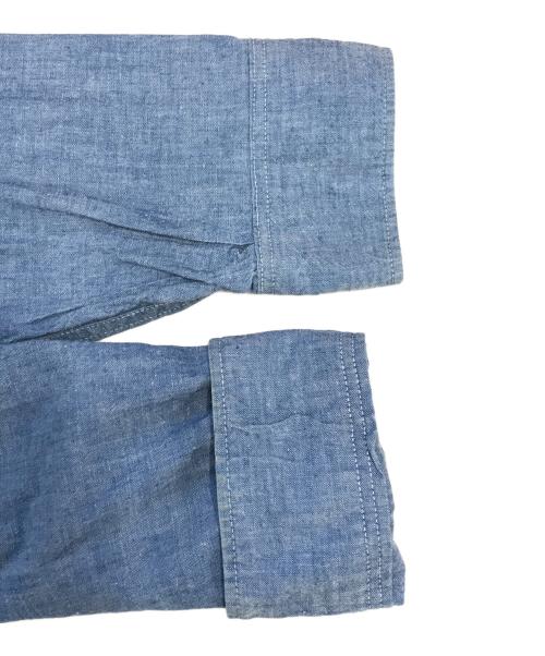 CAN'T BUST'EM（キャントバステム）CAN'T BUST'EM (キャントバステム) マチ付きシャンブレーシャツ ネイビー サイズ:16Mの古着・服飾アイテム