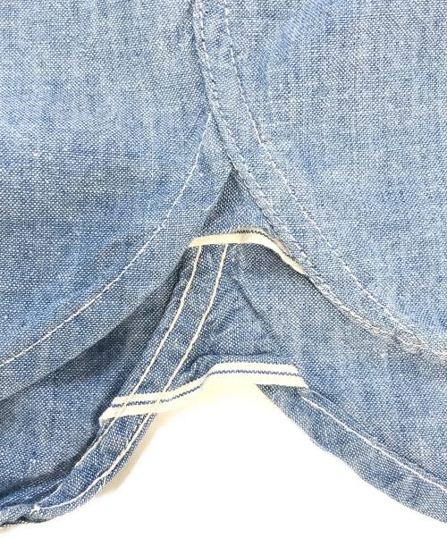 CAN'T BUST'EM（キャントバステム）CAN'T BUST'EM (キャントバステム) マチ付きシャンブレーシャツ ネイビー サイズ:16Mの古着・服飾アイテム