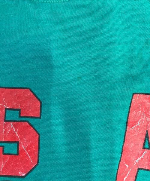 adidas（アディダス）adidas (アディダス) プリントTシャツ グリーン サイズ:Lの古着・服飾アイテム