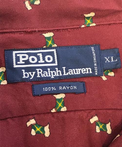 POLO RALPH LAUREN（ポロ・ラルフローレン）POLO RALPH LAUREN (ポロ・ラルフローレン) 総柄オープンカラーレーヨンシャツ ブラウン サイズ:XLの古着・服飾アイテム