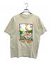 SIMS PORE JUICE（シムス ポアジュース）の古着「80sSIMS PORE JUICE(シムス ポアジュース)スケートボードプリントTシャツ」｜ベージュ