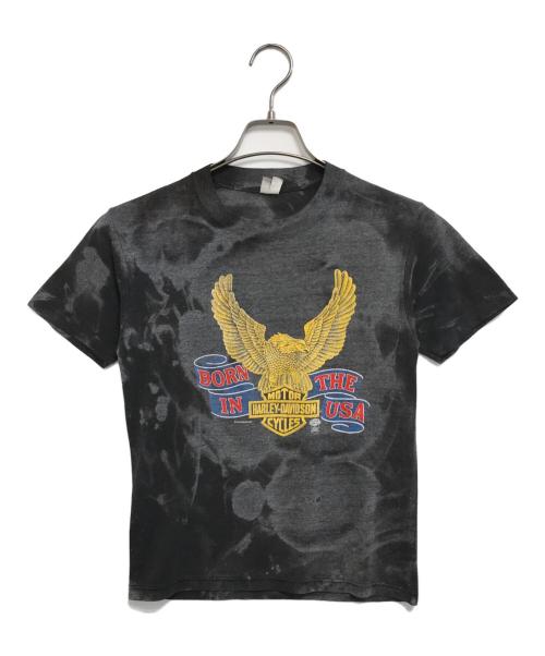 モーターサイクルTシャツ（モーターサイクルTシャツ）モーターサイクルTシャツ (モーターサイクルTシャツ) HARLEY-DAVIDSON(ハーレーダビッドソン) モーターサイクルTシャツ ブラック サイズ:Lの古着・服飾アイテム