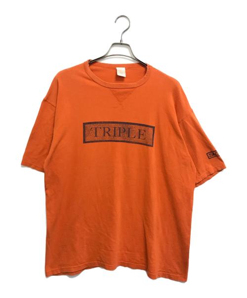 TRIPLE FIVE SOUL（トリプルファイブソウル）TRIPLE FIVE SOUL (トリプルファイブソウル) プリントTシャツ オレンジ サイズ:Lの古着・服飾アイテム
