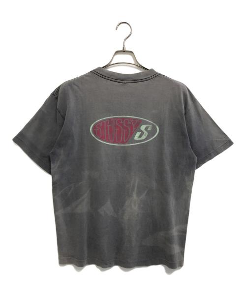 stussy（ステューシー）stussy (ステューシー) オーバルロゴプリントTシャツ ブラック サイズ:Lの古着・服飾アイテム