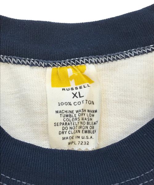 RUSSELL（ラッセル）RUSSELL (ラッセル) ラグランカットソー ネイビー×ホワイト サイズ:XLの古着・服飾アイテム