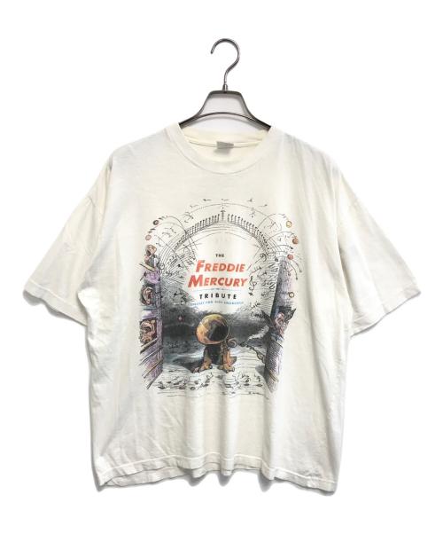 バンドTシャツ（バンドTシャツ）バンドTシャツ (バンドTシャツ) 90s Freddie Mercury(フレーディマーキュリー) バンドTシャツ ホワイト サイズ:XLの古着・服飾アイテム