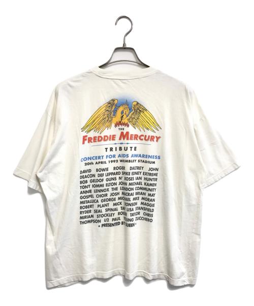バンドTシャツ（バンドTシャツ）バンドTシャツ (バンドTシャツ) 90s Freddie Mercury(フレーディマーキュリー) バンドTシャツ ホワイト サイズ:XLの古着・服飾アイテム