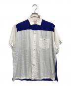 THE ANDY VARIPAPA SHIRTザアンディバリパパシャツ）の古着「ボーリングシャツ」｜ホワイト×ブルー