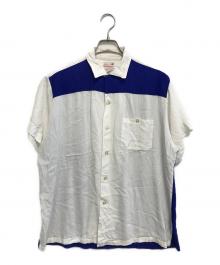 THE ANDY VARIPAPA SHIRT（ザアンディバリパパシャツ）の古着「ボーリングシャツ」｜ホワイト×ブルー