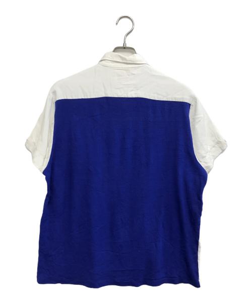 THE ANDY VARIPAPA SHIRT（ザアンディバリパパシャツ）THE ANDY VARIPAPA SHIRT (ザアンディバリパパシャツ) ボーリングシャツ ホワイト×ブルー サイズ:Lの古着・服飾アイテム