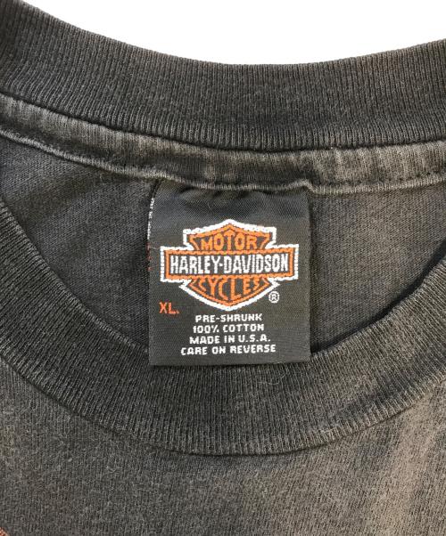 モーターサイクルTシャツ（モーターサイクルTシャツ）モーターサイクルTシャツ (モーターサイクルTシャツ) HARLEY-DAVIDSON(ハーレーダビッドソン) モーターサイクルTシャツ ブラック サイズ:XLの古着・服飾アイテム