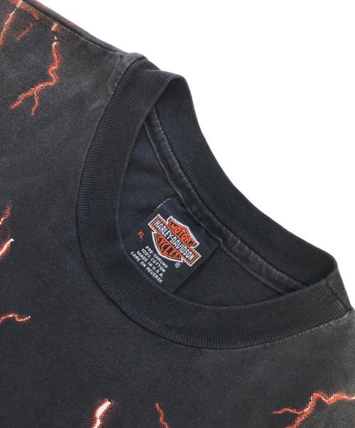 モーターサイクルTシャツ（モーターサイクルTシャツ）モーターサイクルTシャツ (モーターサイクルTシャツ) HARLEY-DAVIDSON(ハーレーダビッドソン) モーターサイクルTシャツ ブラック サイズ:XLの古着・服飾アイテム