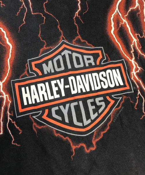 モーターサイクルTシャツ（モーターサイクルTシャツ）モーターサイクルTシャツ (モーターサイクルTシャツ) HARLEY-DAVIDSON(ハーレーダビッドソン) モーターサイクルTシャツ ブラック サイズ:XLの古着・服飾アイテム