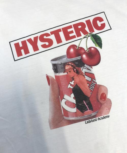 Hysteric Glamour（ヒステリックグラマー）Hysteric Glamour (ヒステリックグラマー) リンガーTシャツ ホワイト×ブルー サイズ:XLの古着・服飾アイテム