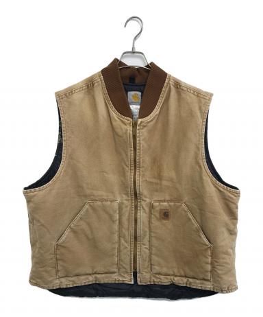 中古・古着通販】CarHartt (カーハート) ダック地中綿ベスト ブラウン