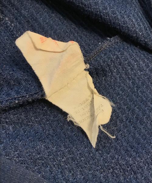 sports wear（スポーツウェア）sports wear (スポーツウェア) 裏サーマルジップパーカー ブルー サイズ:不明の古着・服飾アイテム