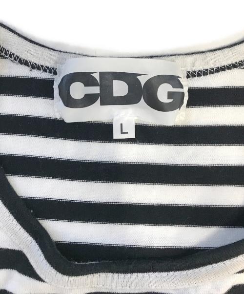 CDG（シーディージー）CDG (シーディージー) CLASSIC BORDER T-SHIRT ブラック サイズ:Lの古着・服飾アイテム