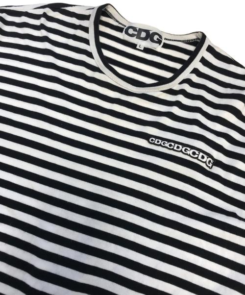 CDG（シーディージー）CDG (シーディージー) CLASSIC BORDER T-SHIRT ブラック サイズ:Lの古着・服飾アイテム