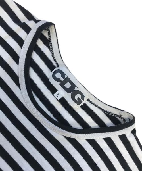 CDG（シーディージー）CDG (シーディージー) CLASSIC BORDER T-SHIRT ブラック サイズ:Lの古着・服飾アイテム