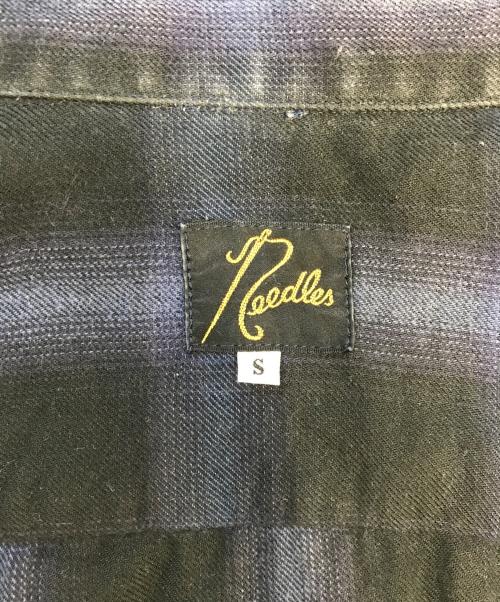 Needles（ニードルズ）Needles (ニードルズ) オンブレチェック 開襟シャツ ブルー サイズ:Sの古着・服飾アイテム