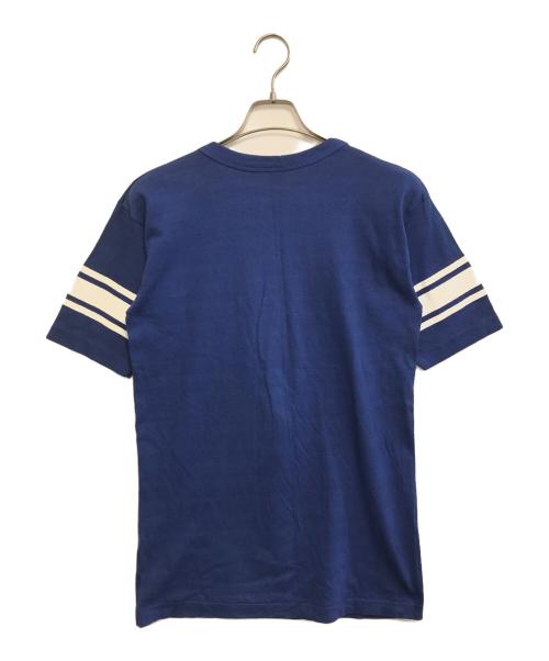 Champion（チャンピオン）Champion (チャンピオン) フットボールTシャツ ブルー サイズ:X‐LARGEの古着・服飾アイテム