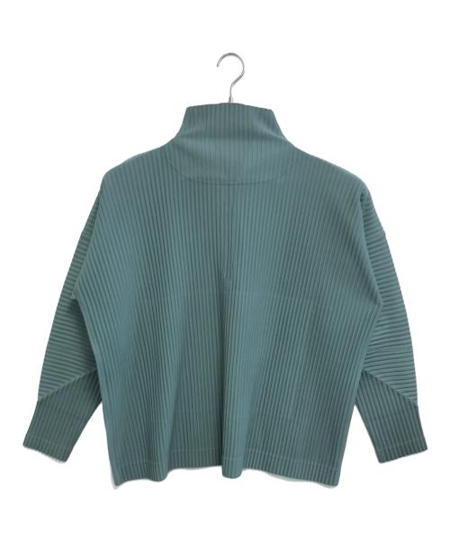 HOMME PLISSE ISSEY MIYAKE（オム プリッセ イッセイ ミヤケ）HOMME PLISSE ISSEY MIYAKE (オム プリッセ イッセイ ミヤケ) ハーフジップカットソー グリーン サイズ:2の古着・服飾アイテム