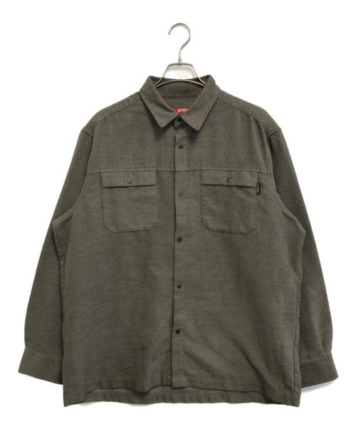 stussy（ステューシー）stussy (ステューシー) シャツジャケット オリーブ サイズ:XLの古着・服飾アイテム